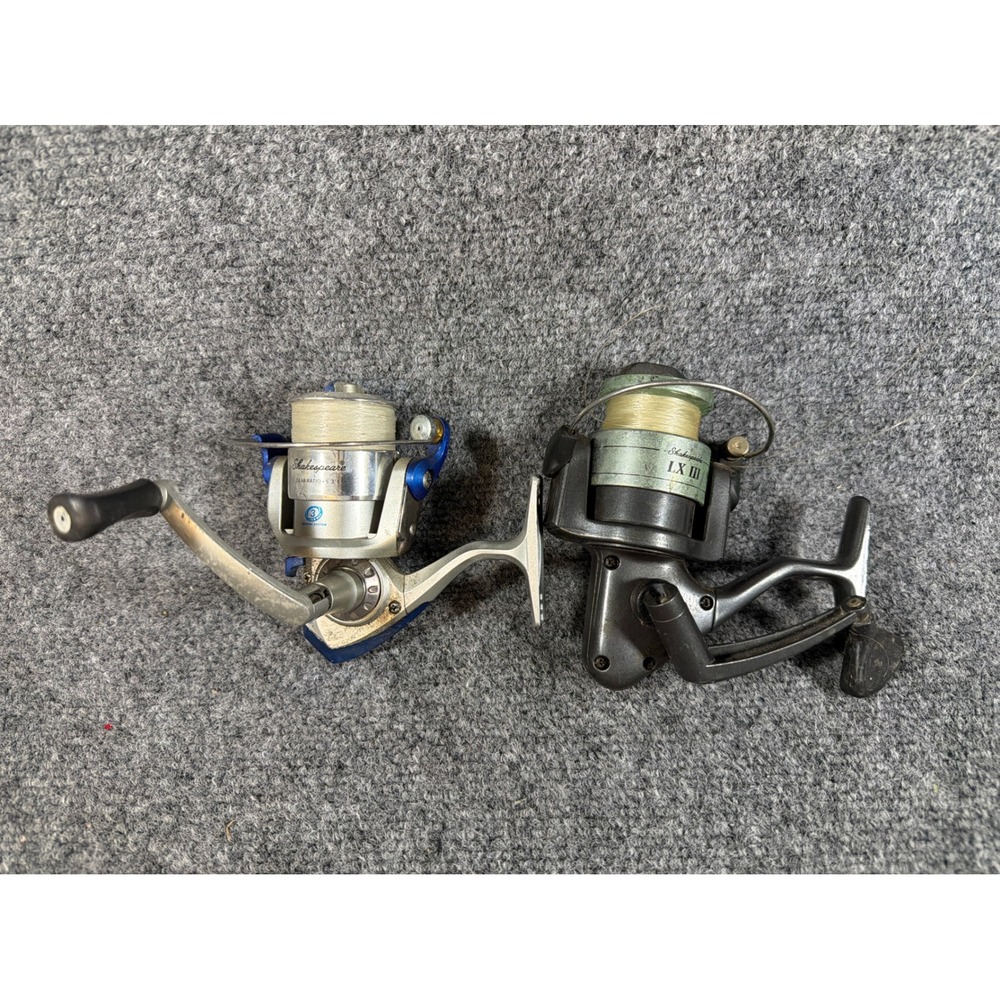 Shakespeare Spinning Reel Lot Cirrus CR625 3 Bearing & LX III Fishing Reels